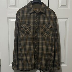 Kuhl Men's Plaid Button Down Shirt - Brown and Black